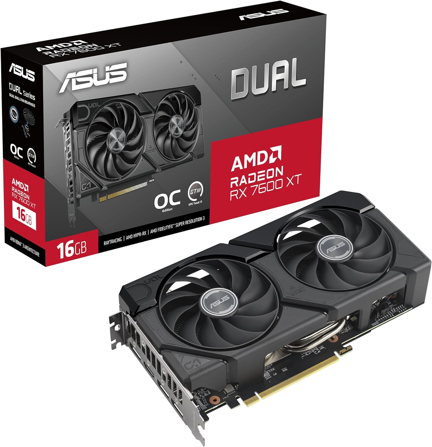 Graphics Card - ASUS Radeon RX 7600 XT OC Edition 16GB